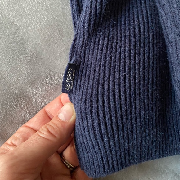 American Eagle Vintage Fit Men’s Navy Sweater Size L - Picture 5 of 7